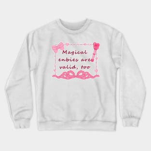 Magical Enbies - Pink Crewneck Sweatshirt